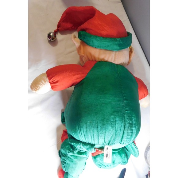 Misfit Toy Plush Puffalump Green Red Elf 1993 Vintage Stuffins Inc. Nylon - Picture 3 of 4